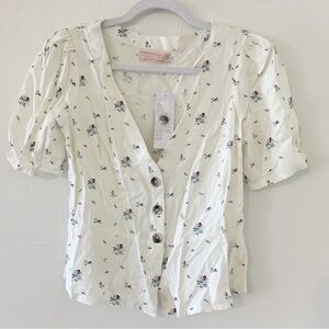 URBAN OUTFITTER FLORAL TOP S SMALL KELSEY FLORAL